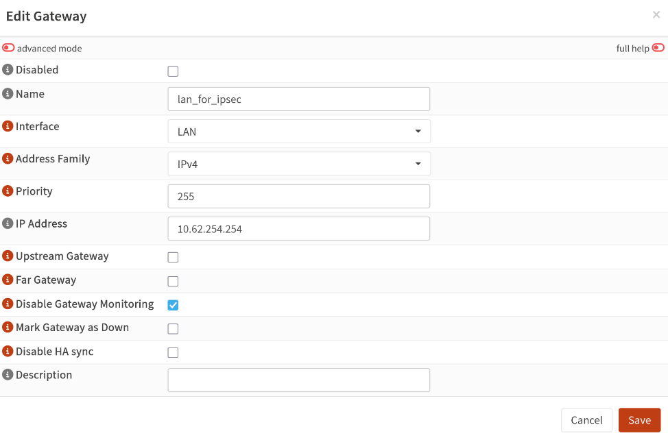 gateway creation screenshot